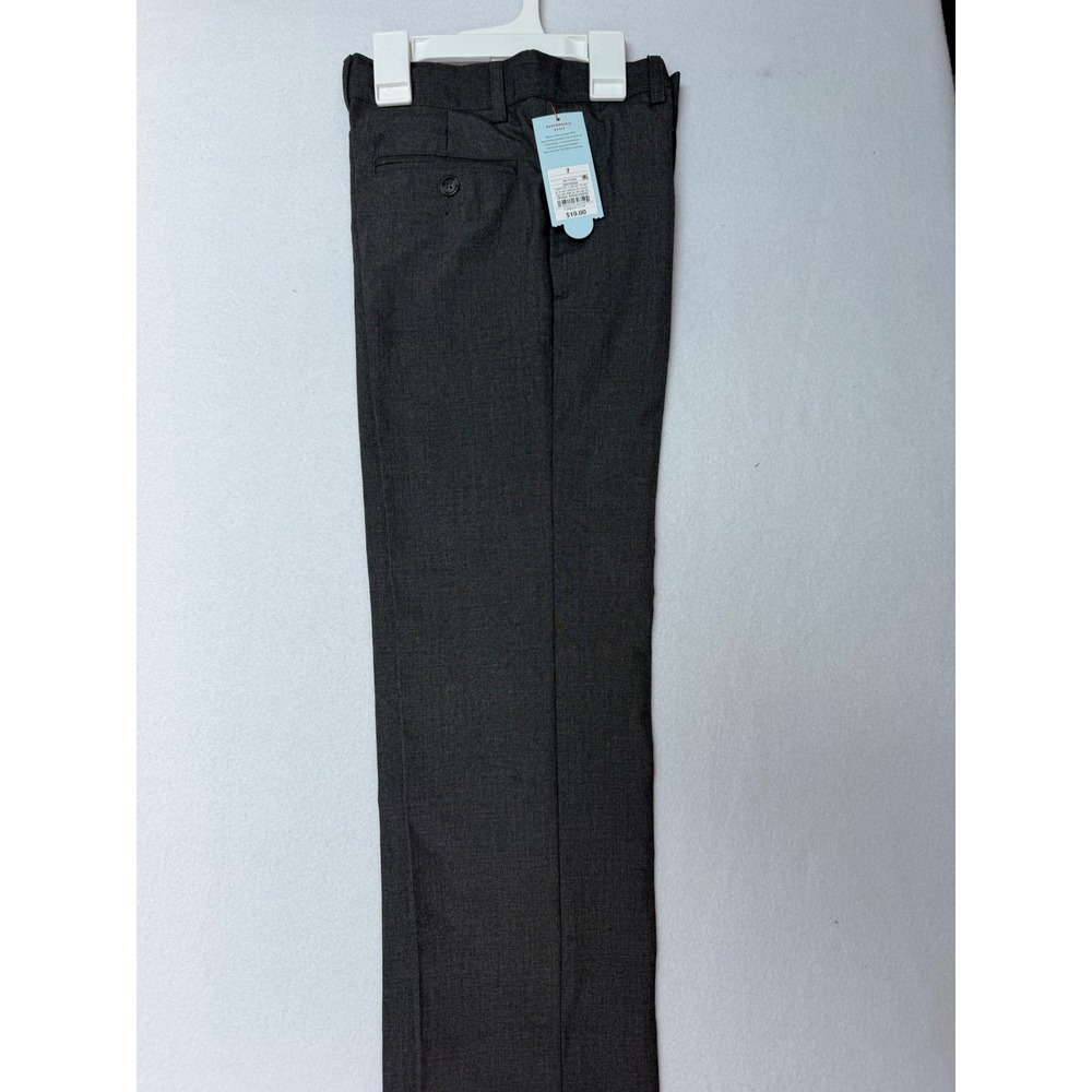 Cat & Jack Boys Gray Dress Pants School Uniform Straight Leg Size 7 NWT